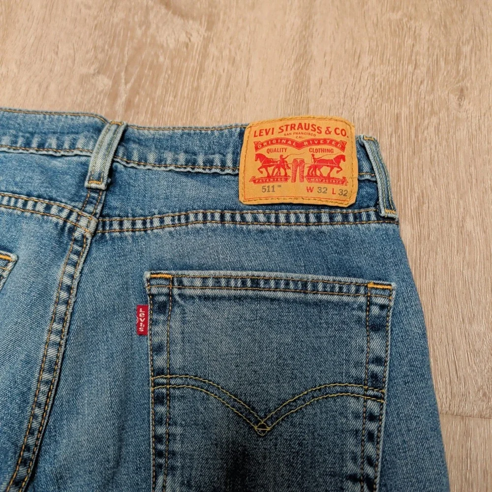 Levi's 511‎ Slim Fit Jeans Mens 32x32 Blue Straight Leg Stretch Denim 30